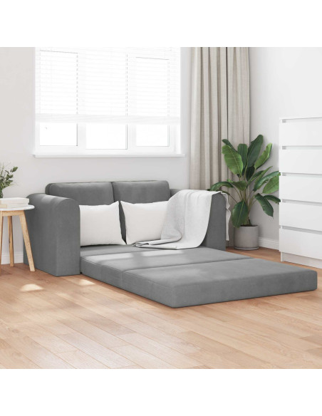 Divano letto 60cm Grigio scuro Velluto