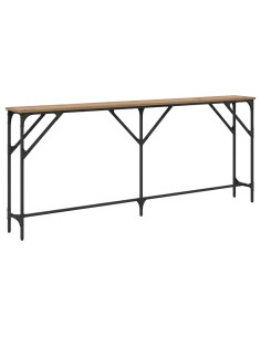 Tavolo consolle rovere artigianale 180 x 23 x 75 cm 2