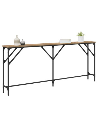 Tavolo consolle rovere artigianale 180 x 23 x 75 cm