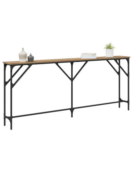 Tavolo consolle rovere artigianale 180 x 23 x 75 cm