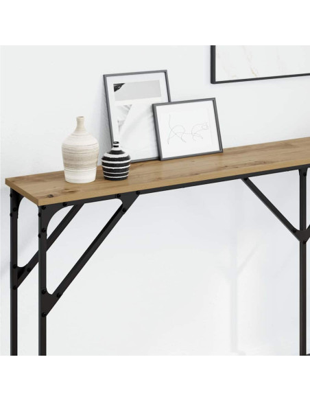 Tavolo consolle rovere artigianale 180 x 23 x 75 cm