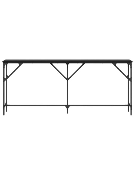 Tavolo consolle Rovere nero 180 x 23 x 75 cm