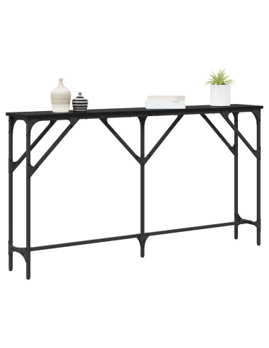 Tavolo consolle Rovere nero 140 x 23 x 75 cm