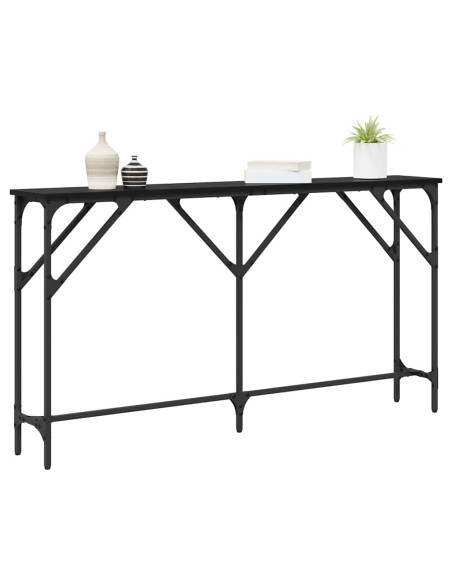 Tavolo consolle Rovere nero 140 x 23 x 75 cm