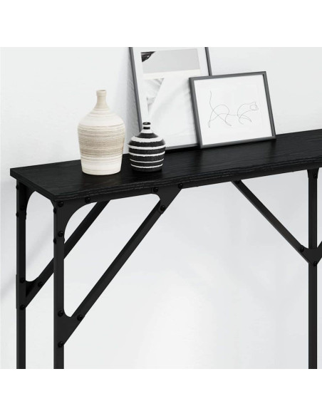 Tavolo consolle Rovere nero 140 x 23 x 75 cm