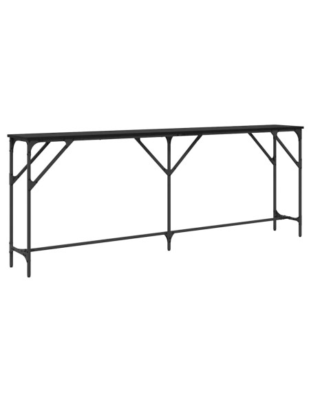 Tavolo consolle Rovere nero 200 x 29 x 75 cm