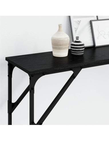 Tavolo consolle Rovere nero 200 x 29 x 75 cm