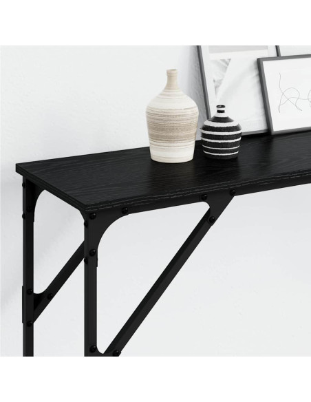 Tavolo consolle Rovere nero 200 x 29 x 75 cm