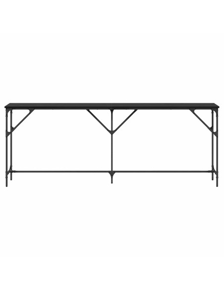 Tavolo consolle Rovere nero 200 x 29 x 75 cm