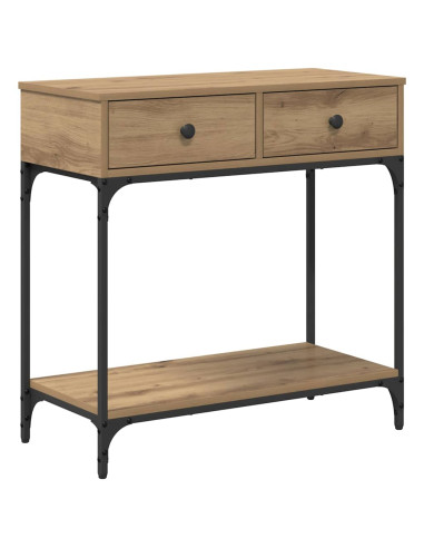 Tavolo consolle rovere artigianale 75 x 34.5 x 75 cm