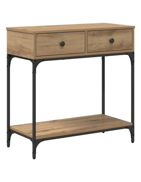 Tavolo consolle rovere artigianale 75 x 34.5 x 75 cm