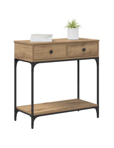 Tavolo consolle rovere artigianale 75 x 34.5 x 75 cm