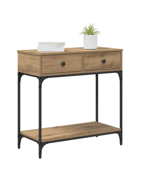 Tavolo consolle rovere artigianale 75 x 34.5 x 75 cm