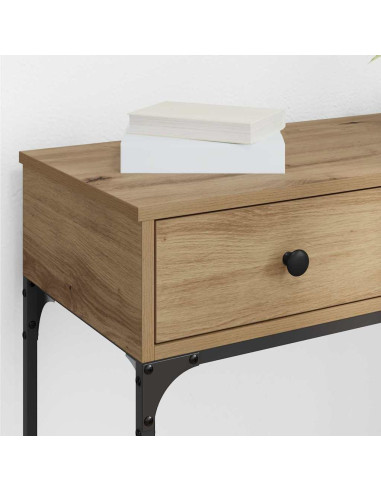 Tavolo consolle rovere artigianale 75 x 34.5 x 75 cm