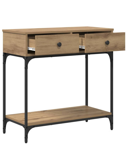 Tavolo consolle rovere artigianale 75 x 34.5 x 75 cm