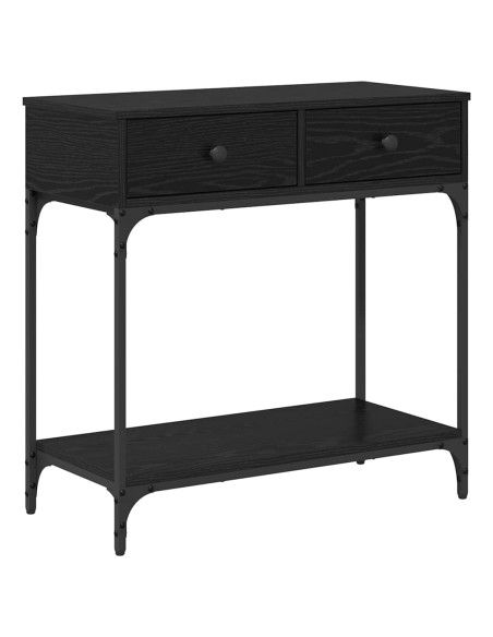 Tavolo consolle Rovere nero 75 x 34.5 x 75 cm Legno multistrato