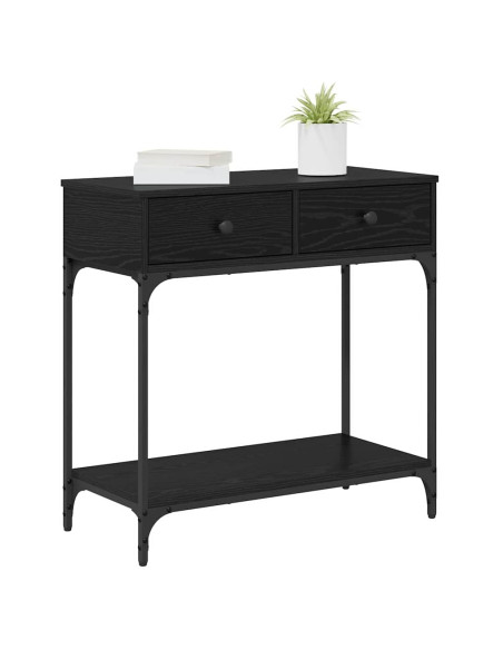 Tavolo consolle Rovere nero 75 x 34.5 x 75 cm Legno multistrato