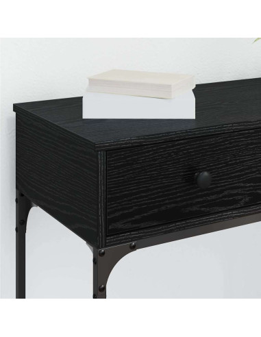 Tavolo consolle Rovere nero 75 x 34.5 x 75 cm Legno multistrato