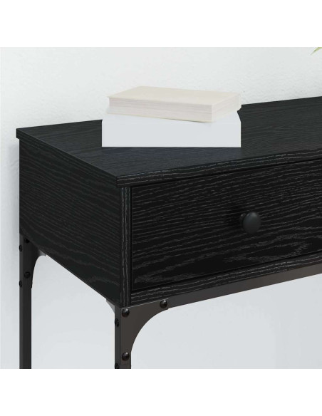 Tavolo consolle Rovere nero 75 x 34.5 x 75 cm Legno multistrato