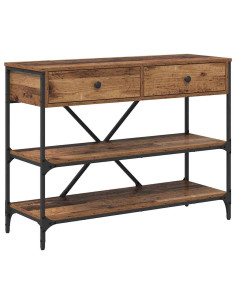 Tavolo consolle con cassetto Marrone 100 x 34,5 x 75 cm legno 2