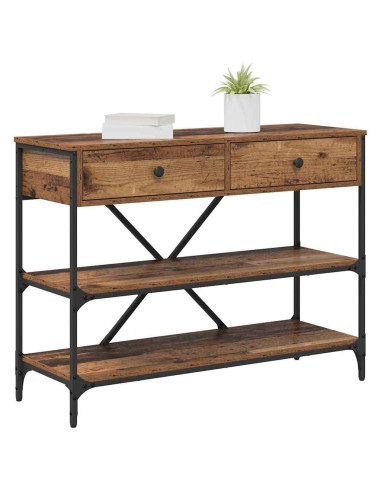 Tavolo consolle con cassetto Marrone 100 x 34,5 x 75 cm legno