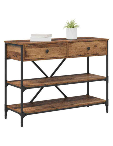 Tavolo consolle con cassetto Marrone 100 x 34,5 x 75 cm legno
