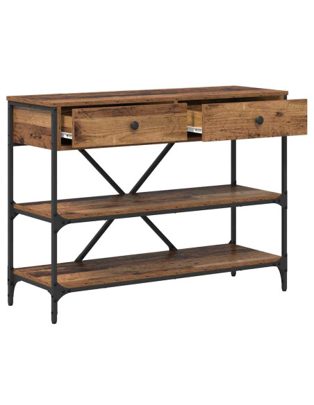 Tavolo consolle con cassetto Marrone 100 x 34,5 x 75 cm legno
