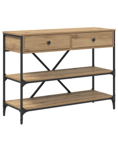 Tavolo consolle con cassetto Marrone 100 x 34,5 x 75 cm legno 2