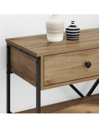 Tavolo consolle con cassetto Marrone 100 x 34,5 x 75 cm legno