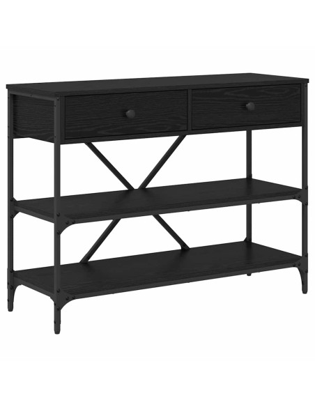 Tavolo consolle Rovere Nero 100 x 34,5 x 75 cm legno