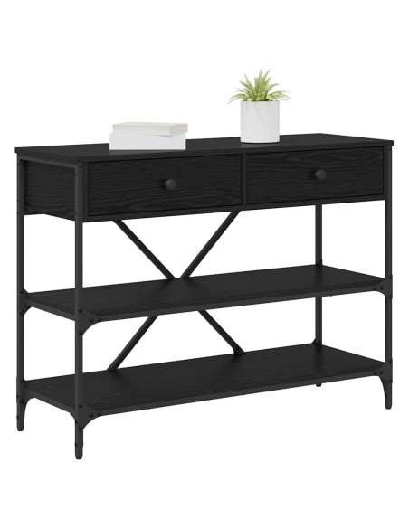 Tavolo consolle Rovere Nero 100 x 34,5 x 75 cm legno