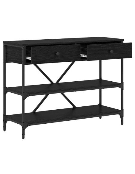 Tavolo consolle Rovere Nero 100 x 34,5 x 75 cm legno