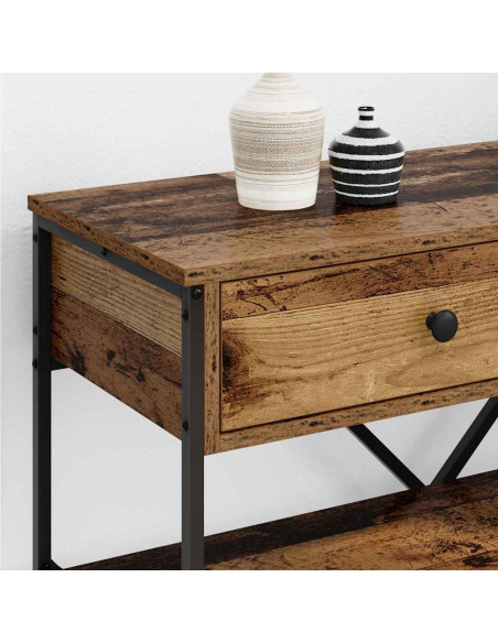Tavolo consolle con cassetto Marrone 100 x 34,5 x 75 cm legno