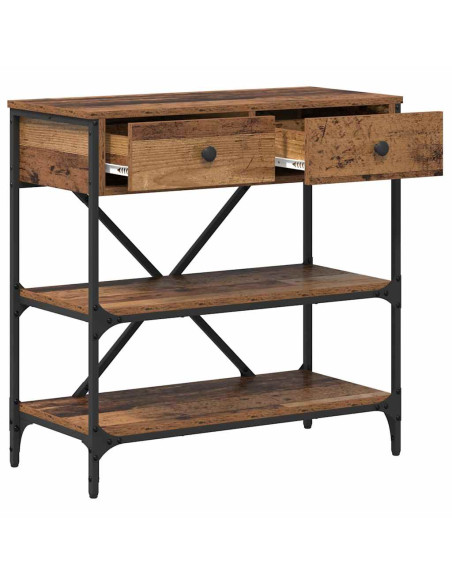 Tavolo consolle con cassetto Marrone 100 x 34,5 x 75 cm legno