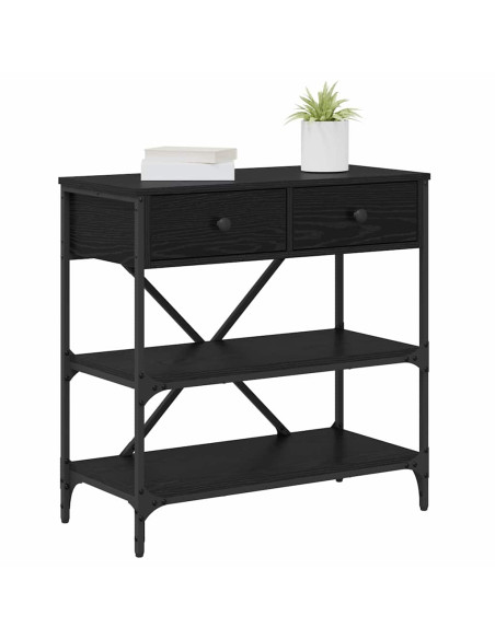 Tavolo consolle Rovere Nero 100 x 34,5 x 75 cm legno