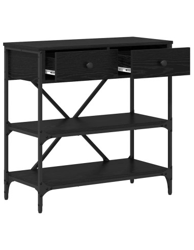 Tavolo consolle Rovere Nero 100 x 34,5 x 75 cm legno