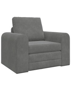 Divano letto Grigio scuro 98 x 71 x 83 cm Velluto 2