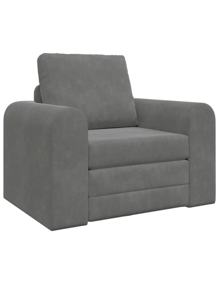 Divano letto Grigio scuro 98 x 71 x 83 cm Velluto