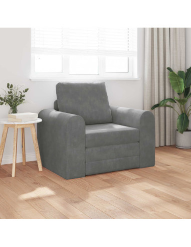 Divano letto Grigio scuro 98 x 71 x 83 cm Velluto