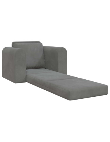Divano letto Grigio scuro 98 x 71 x 83 cm Velluto