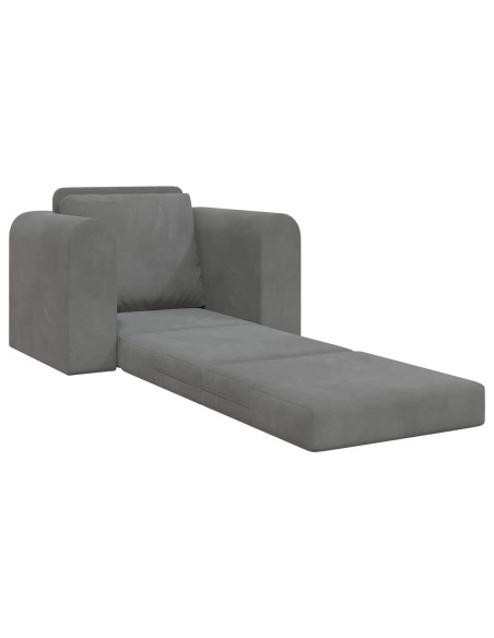 Divano letto Grigio scuro 98 x 71 x 83 cm Velluto