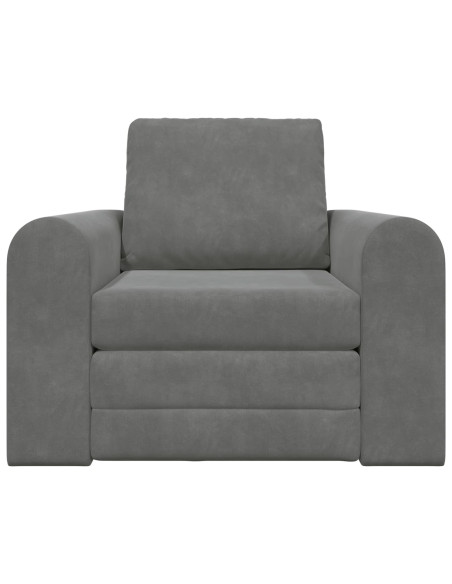 Divano letto Grigio scuro 98 x 71 x 83 cm Velluto