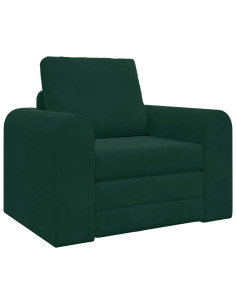 Divano letto Verde Scuro 98 x 71 x 83 cm Velluto 2