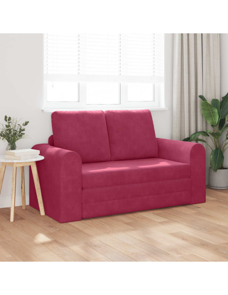 Divano letto 60cm Rosso Vino Velluto