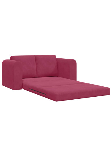 Divano letto 60cm Rosso Vino Velluto