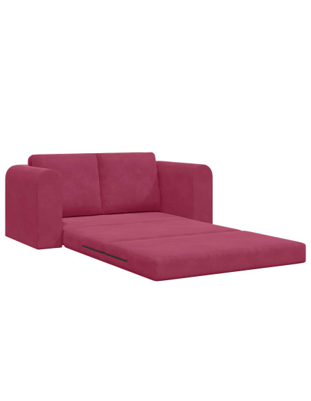 Divano letto 60cm Rosso Vino Velluto