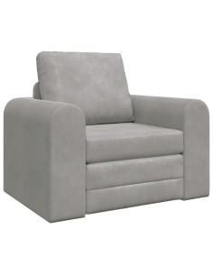 Divano letto Grigio chiaro 98 x 71 x 83 cm Velluto 2