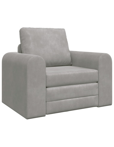 Divano letto Grigio chiaro 98 x 71 x 83 cm Velluto