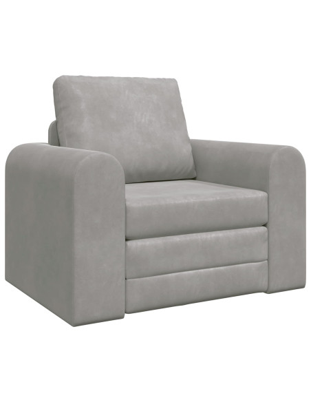 Divano letto Grigio chiaro 98 x 71 x 83 cm Velluto