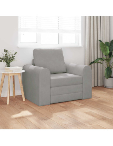 Divano letto Grigio chiaro 98 x 71 x 83 cm Velluto